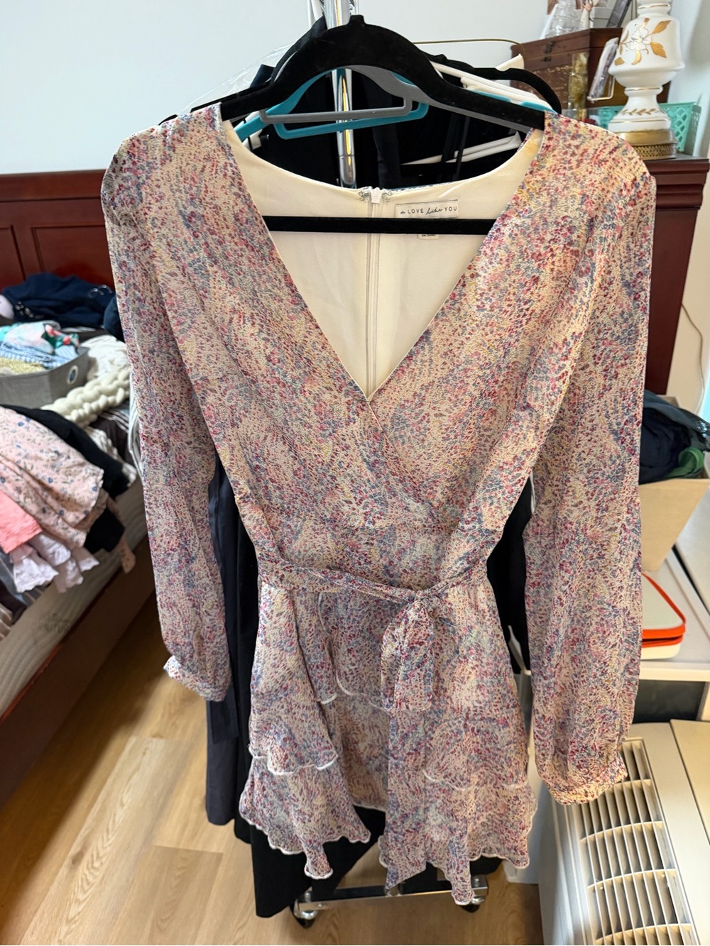 Long Sleeve Wrap Dress - size small